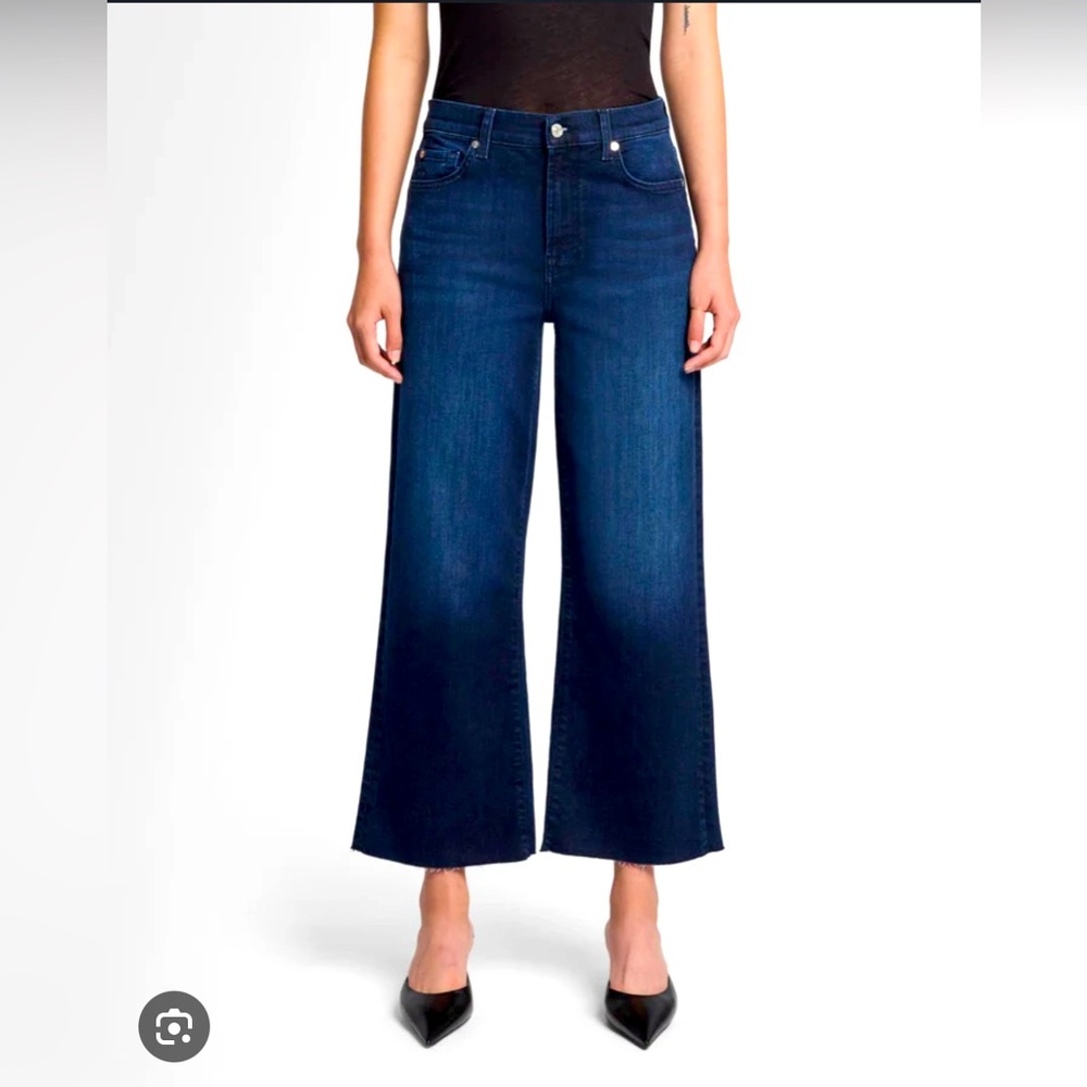NWT 7 For All Mankind Women’s  Wide-Leg Blue Jeans